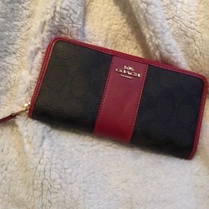 Coach Accordion Zip Wallet Colorblock